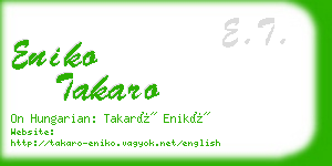 eniko takaro business card